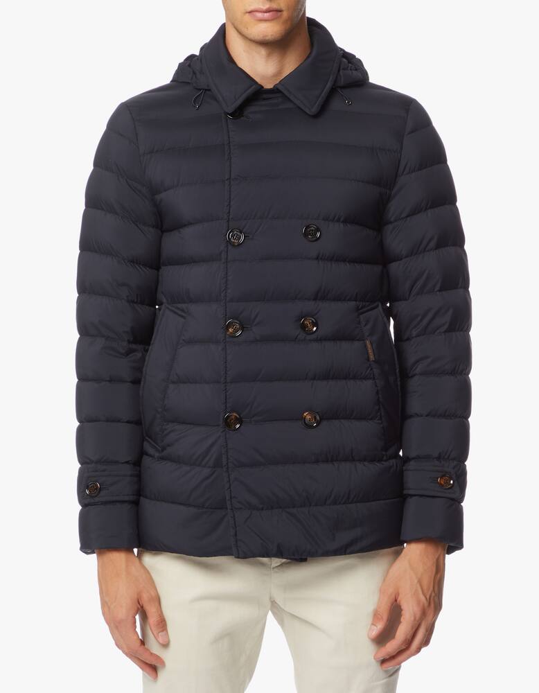 rinascente MooRER Giacca imbottita fred doppio petto con cappuccio rimovibile