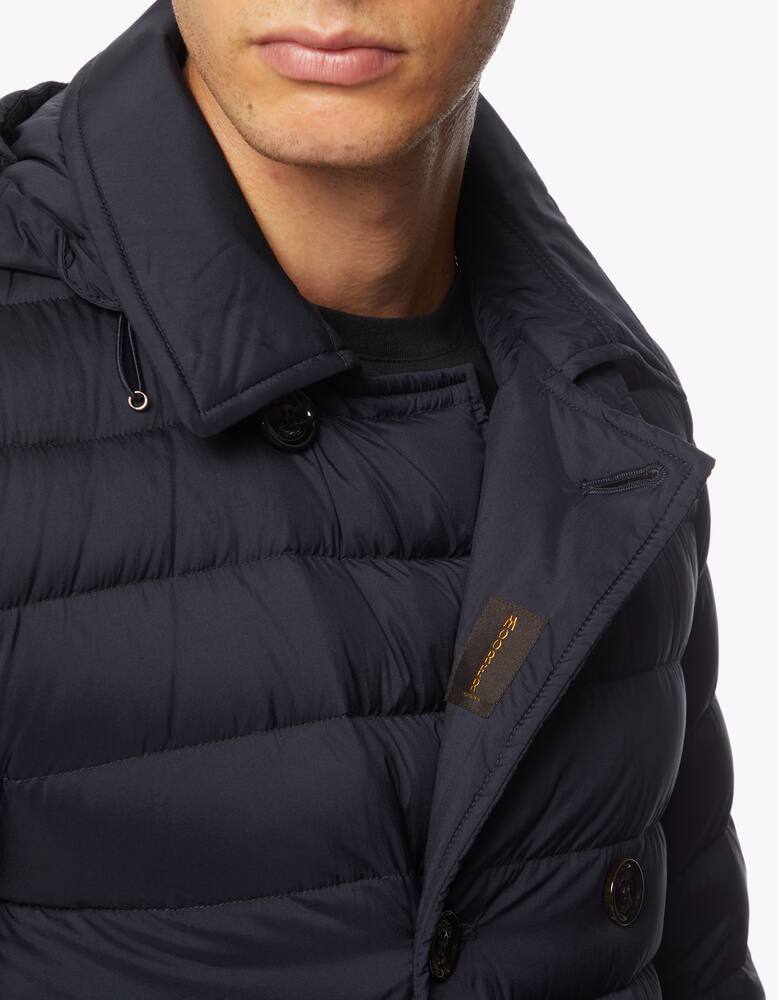 rinascente MooRER Giacca imbottita fred doppio petto con cappuccio rimovibile