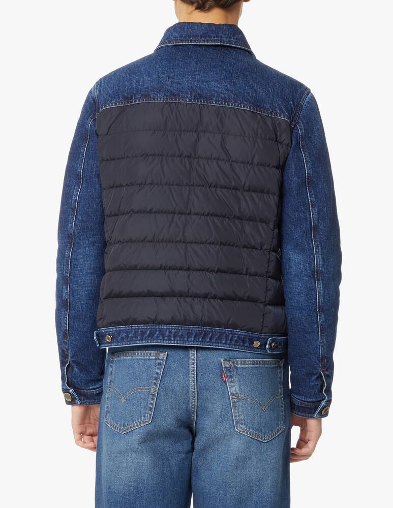 rinascente MooRER Blue denim padded jacket - blue