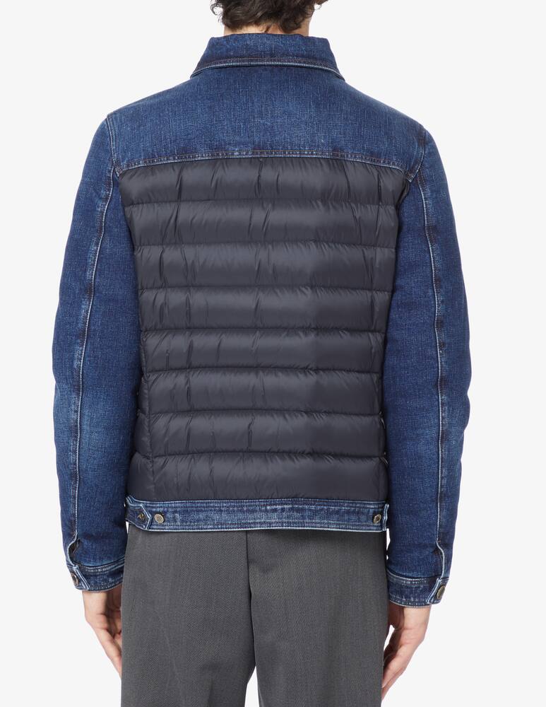 rinascente MooRER Blue denim padded jacket - blue
