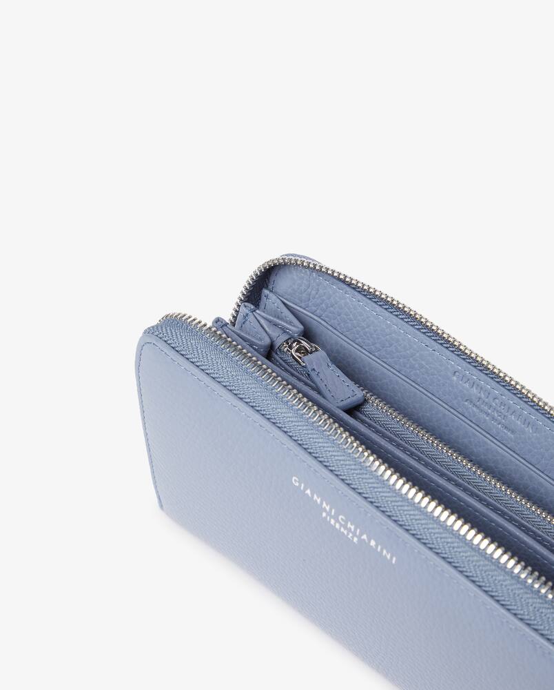 rinascente Gianni Chiarini Firenze Wallet Grain L zip around - Light blue