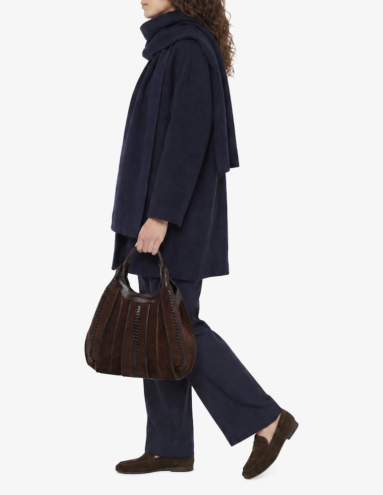 Gianni Chiarini Firenze Borsa a spalla in suede Dua M - immagine 2 Gianni Chiarini Firenze Borsa a spalla in suede Dua M - immagine 2