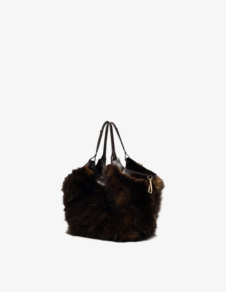 rinascente Gianni Chiarini Firenze Borsa shopper in pelliccia Dua M