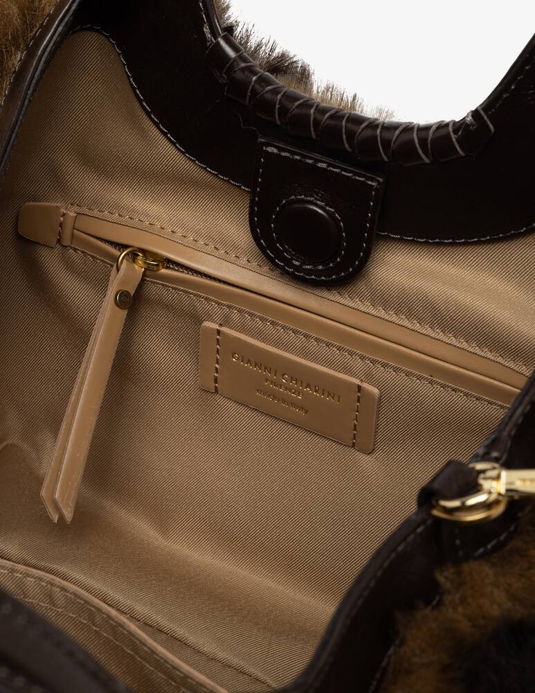 rinascente Gianni Chiarini Firenze Borsa a mano in finta pelliccia Dua S