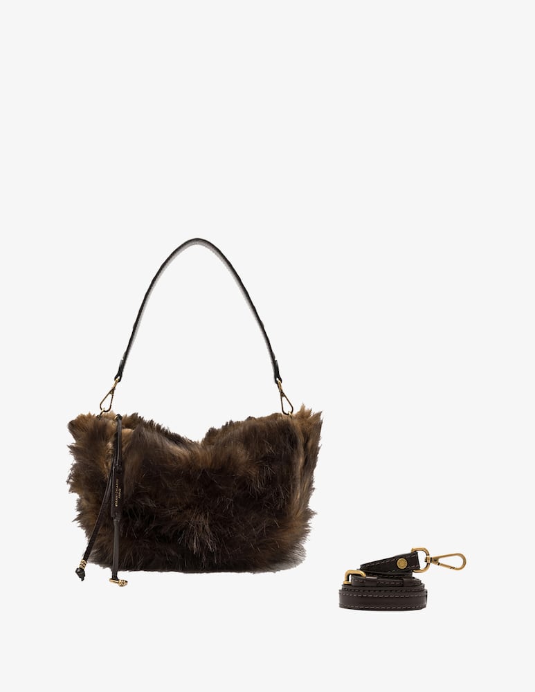 rinascente Gianni Chiarini Firenze Borsa hobo in finta pelliccia Cleo