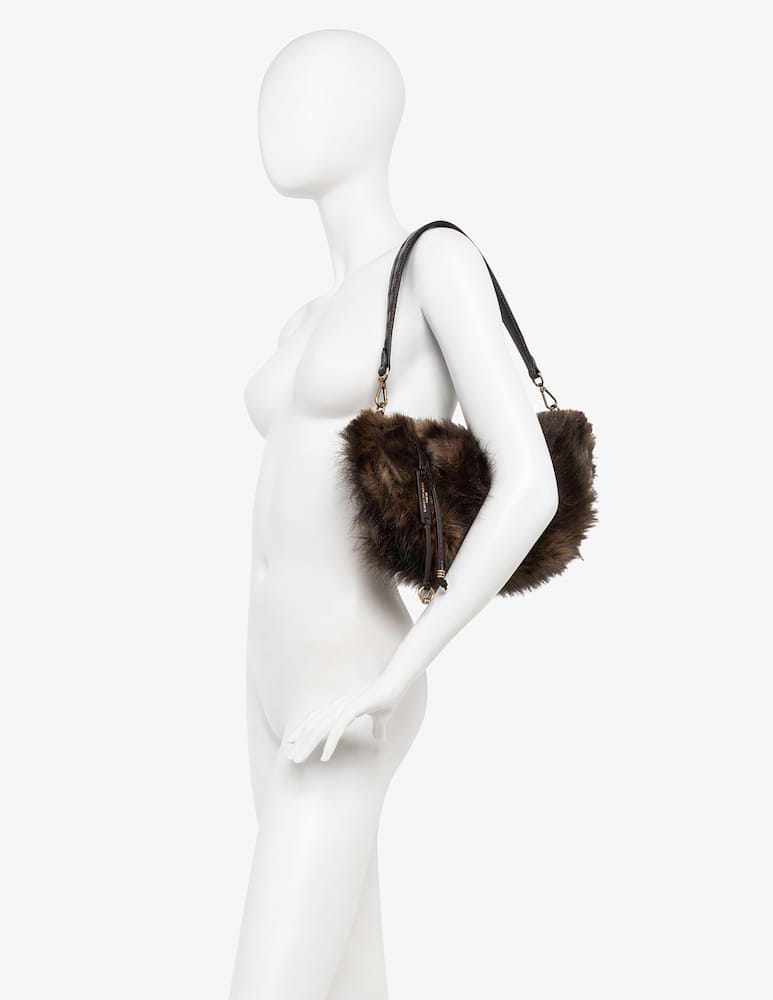 rinascente Gianni Chiarini Firenze Borsa hobo in finta pelliccia Cleo