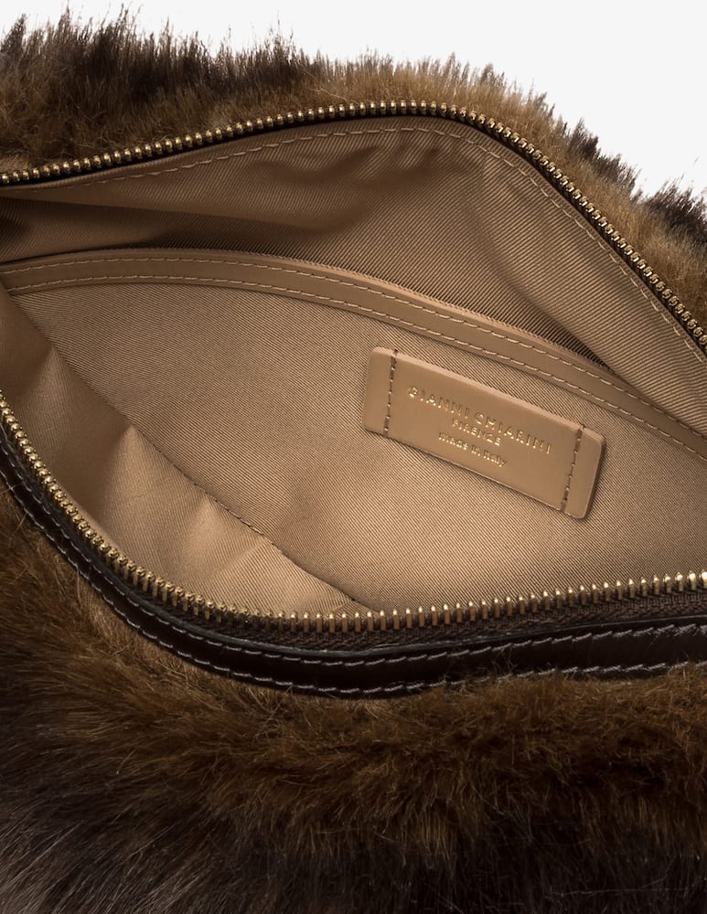 rinascente Gianni Chiarini Firenze Borsa hobo in finta pelliccia Cleo