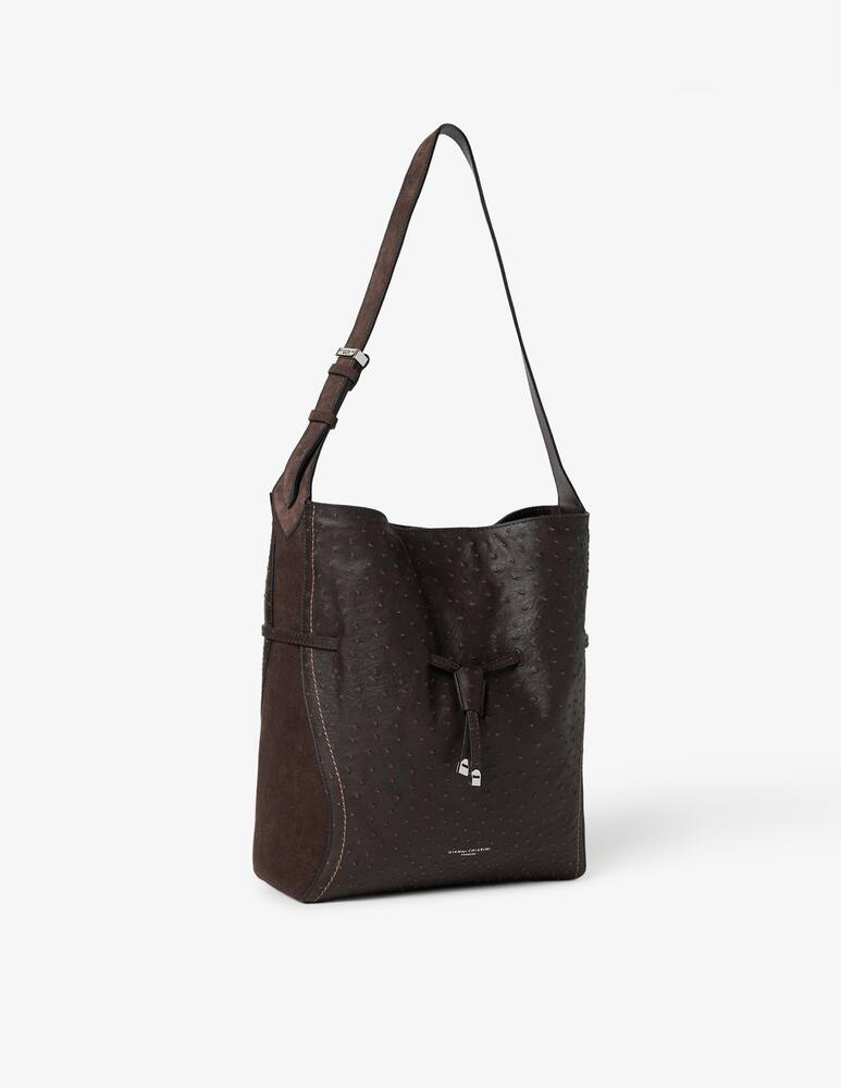 rinascente Gianni Chiarini Firenze Borsa a spalla stampa struzzo Sienna