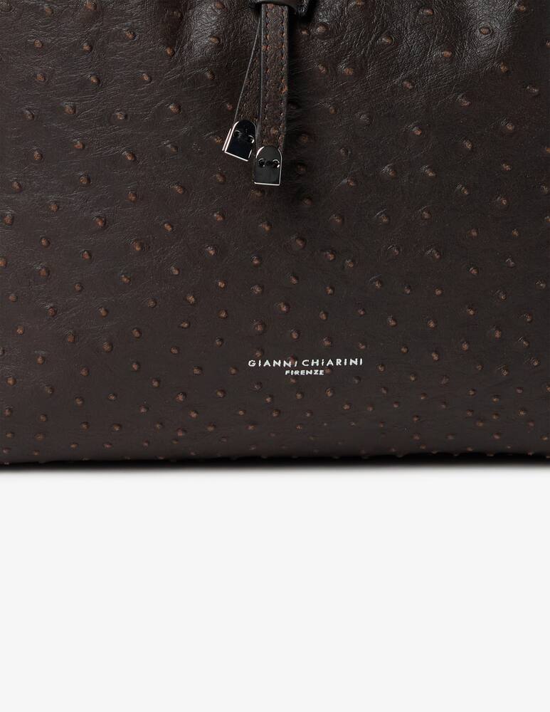 rinascente Gianni Chiarini Firenze Borsa a spalla stampa struzzo Sienna