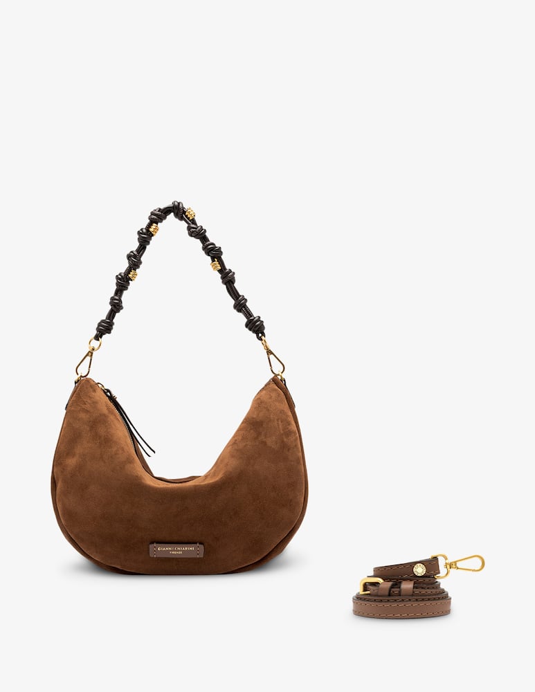 rinascente Gianni Chiarini Firenze Cleo suede shoulder bag
