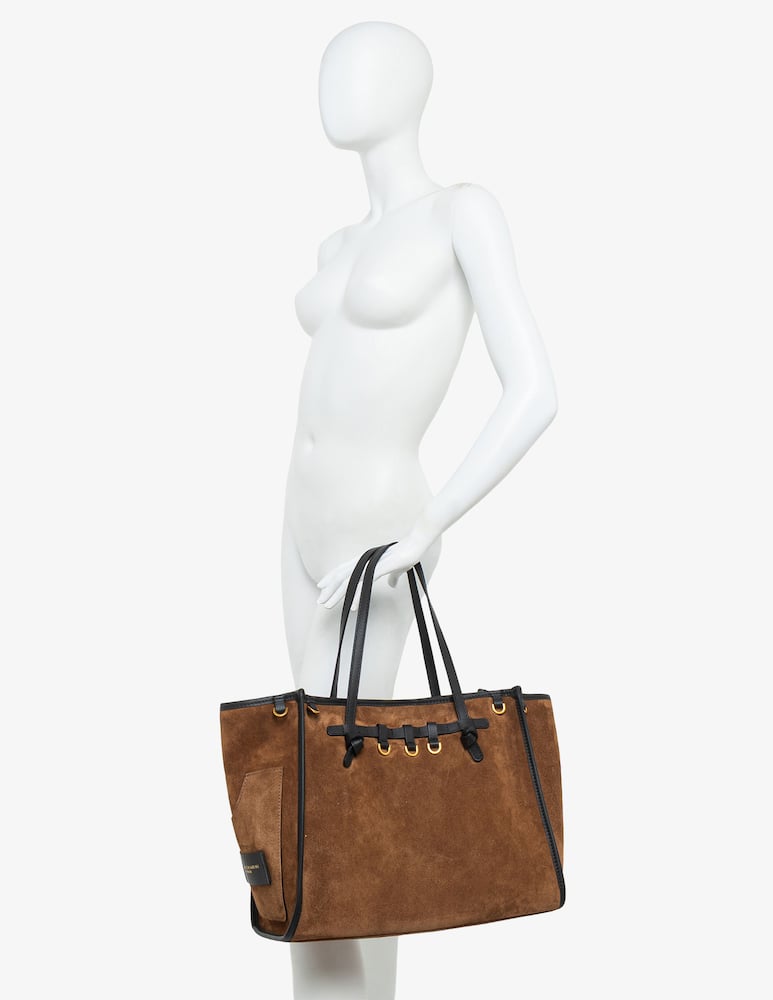 rinascente Marcella Club Shopper in suede Marcella Manifest