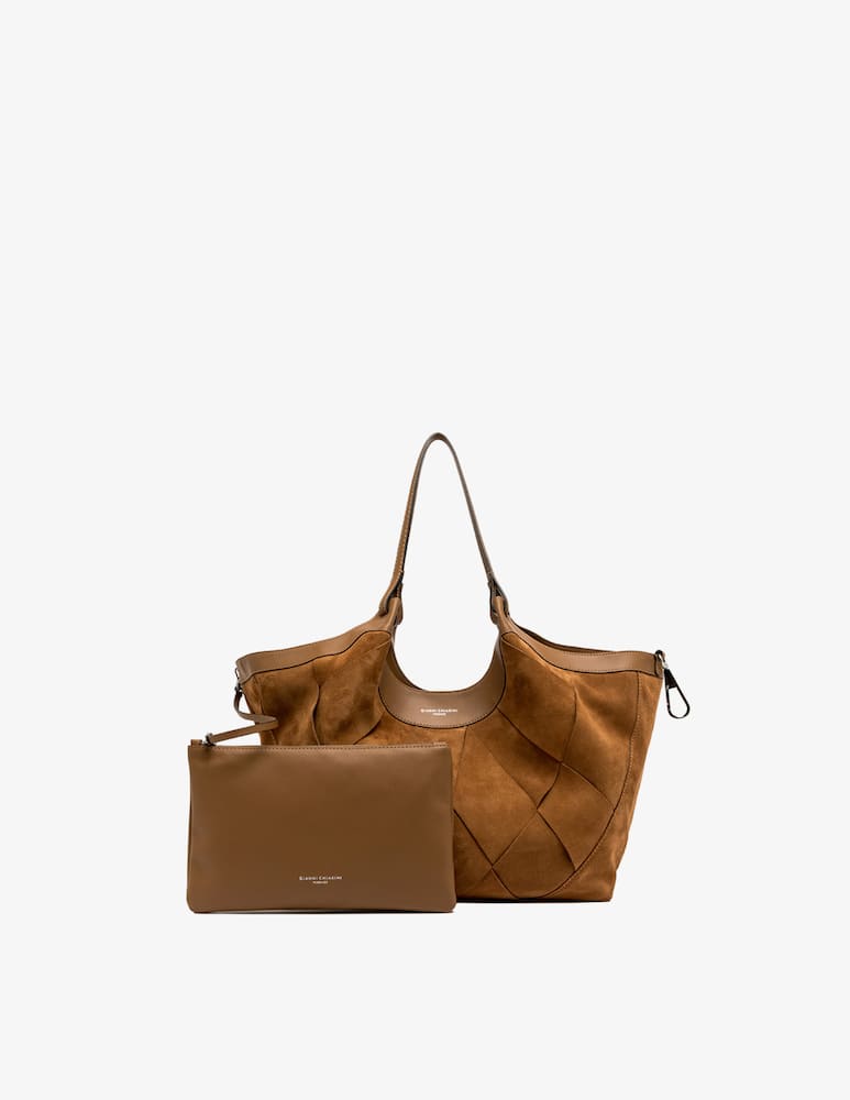 rinascente Gianni Chiarini Firenze Borsa shopper in suede Dua Large