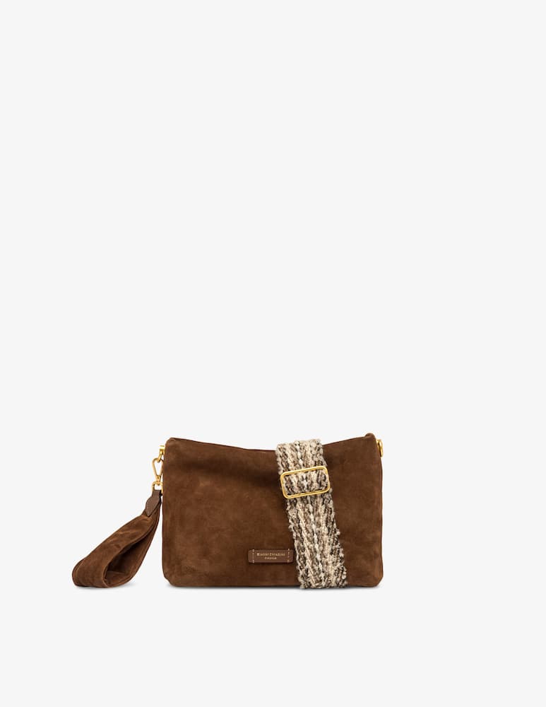 rinascente Gianni Chiarini Firenze Brenda suede bag with shoulder strap
