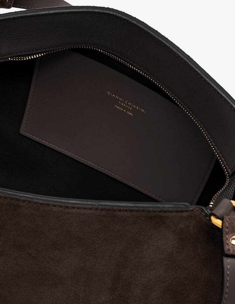 rinascente Gianni Chiarini Firenze Bloom L suede shoulder bag