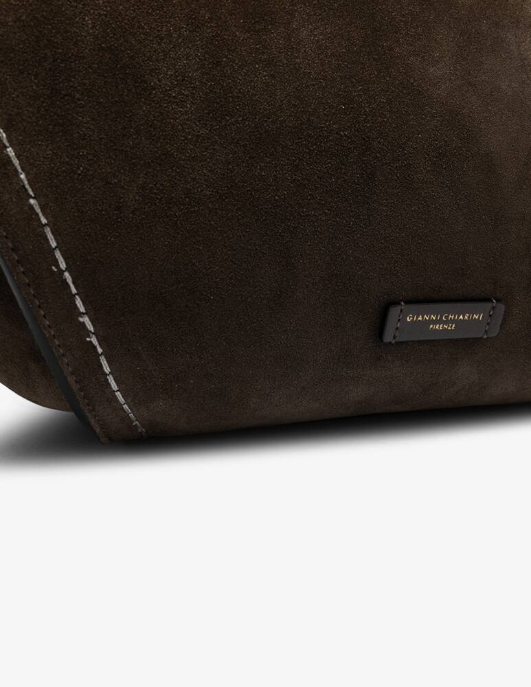 rinascente Gianni Chiarini Firenze Bloom L suede shoulder bag