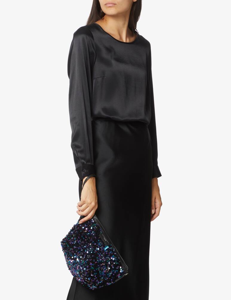 Gianni Chiarini Firenze Pochette con paillettes Marcella Club - Nero - immagine 2 Gianni Chiarini Firenze Pochette con paillettes Marcella Club - Nero - immagine 2