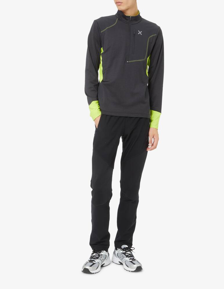 rinascente MONTURA Thermal grid chest pocket mzip sweater - Black