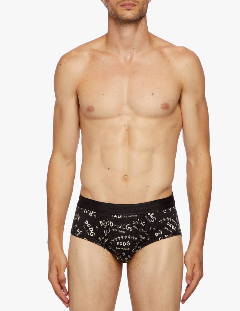 rinascente Dolce & Gabbana Slip brando in cotone stampa scritte