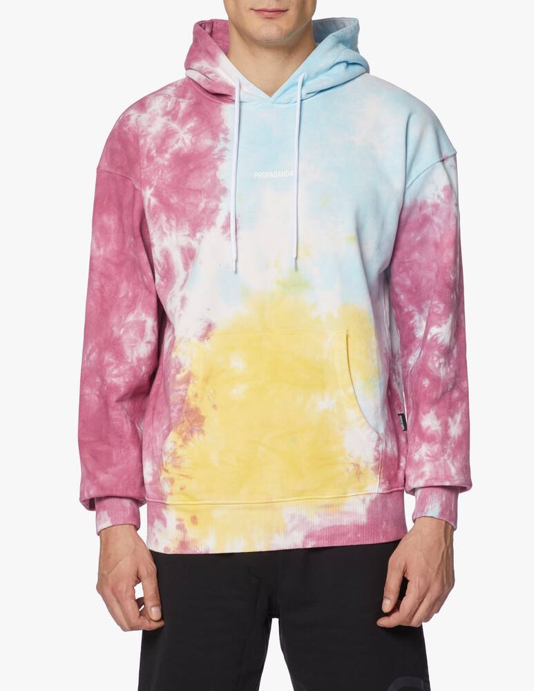 rinascente Propaganda Ribs tye die hoodie