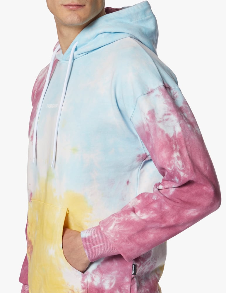 rinascente Propaganda Ribs tye die hoodie