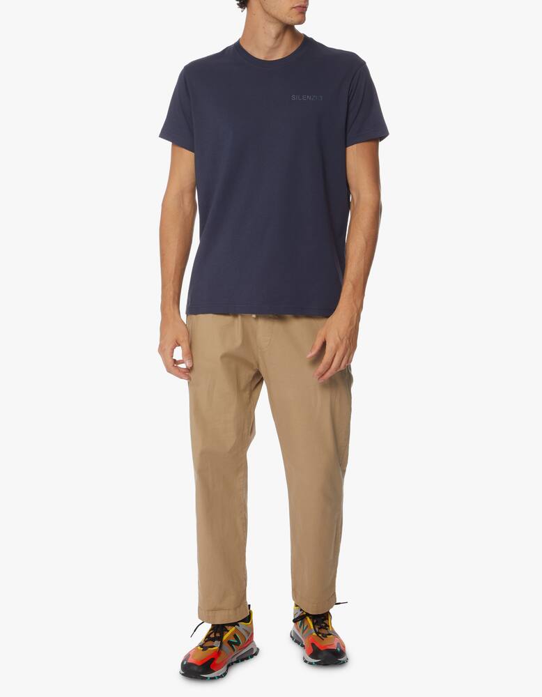 rinascente Aspesi T-shirt roundneck with printed  "SILENZIO" slim fit