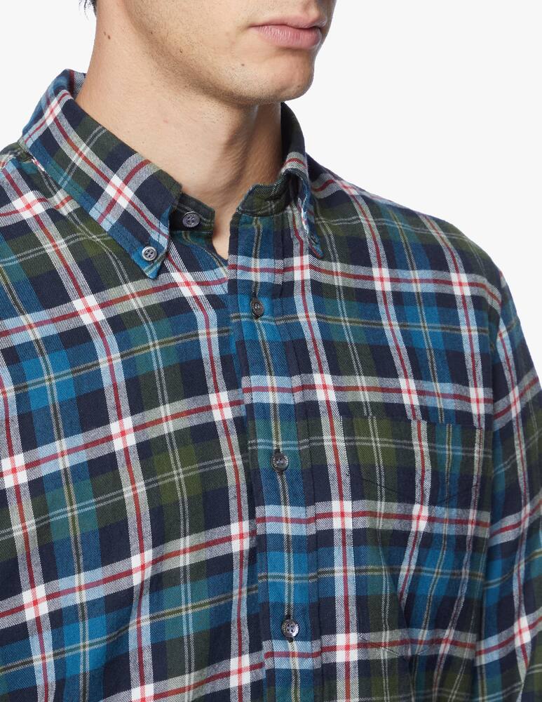 rinascente Aspesi Indian check botton down shirt