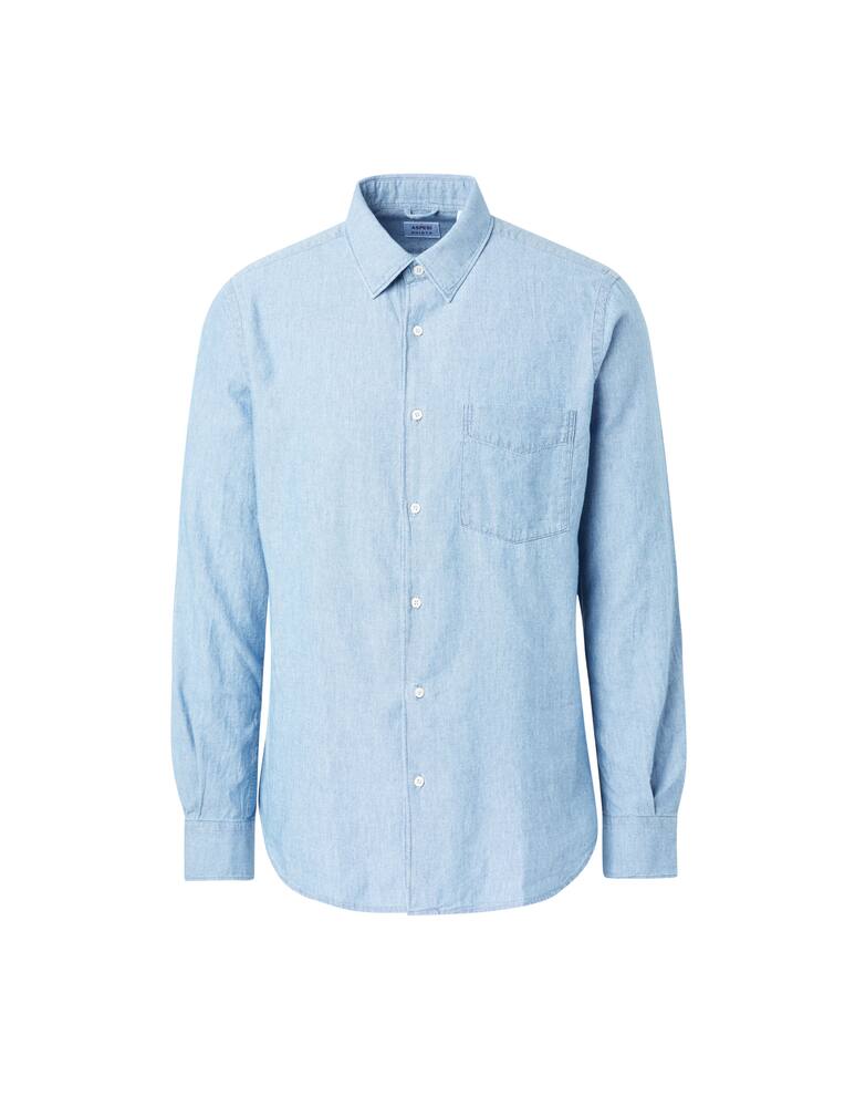 rinascente Aspesi Chambray long sleeve shirt - light blue