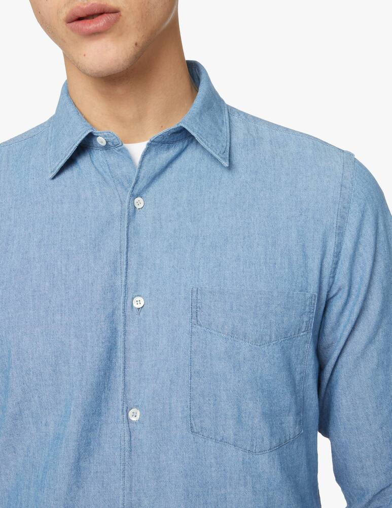 rinascente Aspesi Chambray long sleeve shirt - light blue