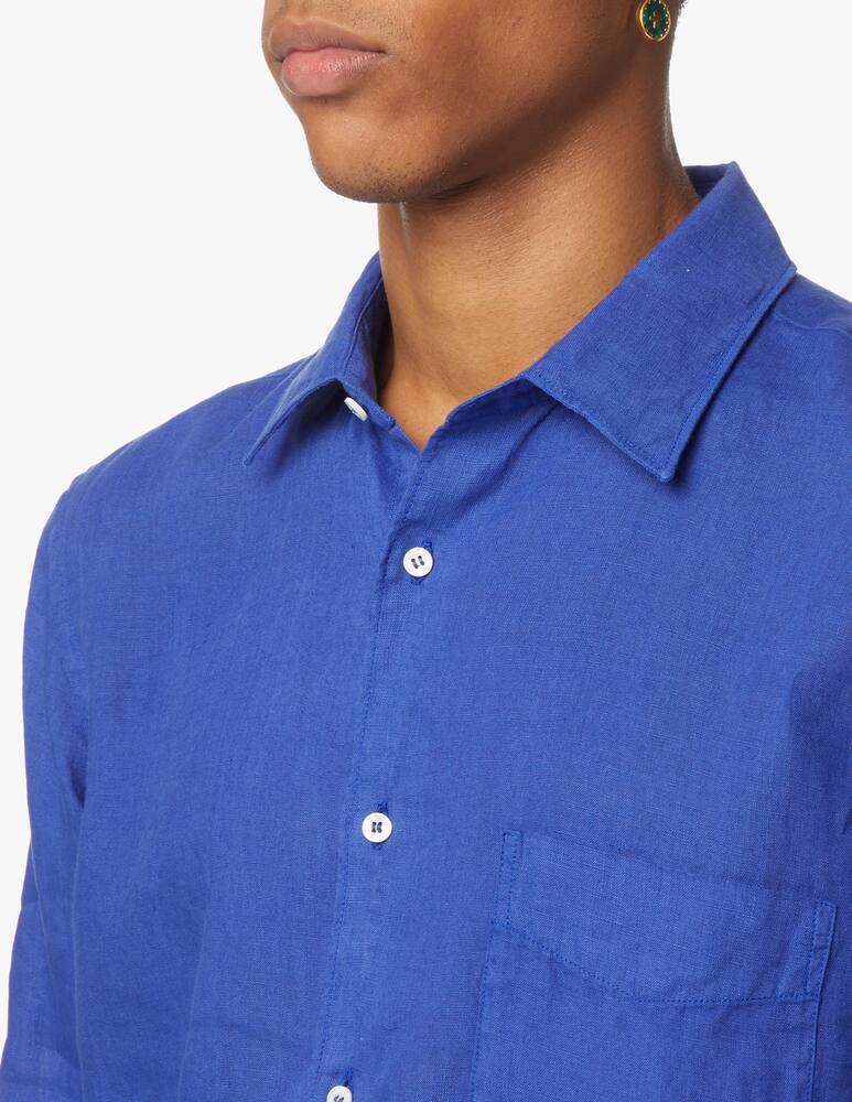 rinascente Aspesi Linen long sleeve shirt - blue