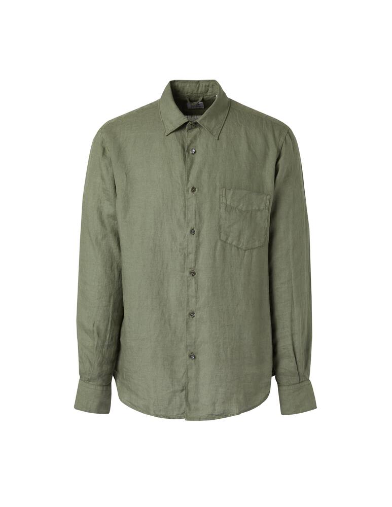 rinascente Aspesi Linen long sleeve shirt - green