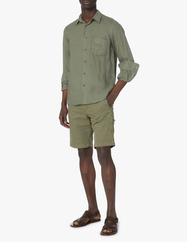 rinascente Aspesi Linen long sleeve shirt - green