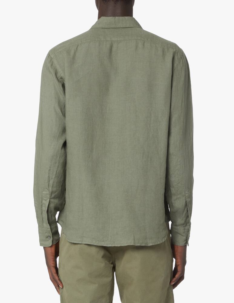 rinascente Aspesi Linen long sleeve shirt - green