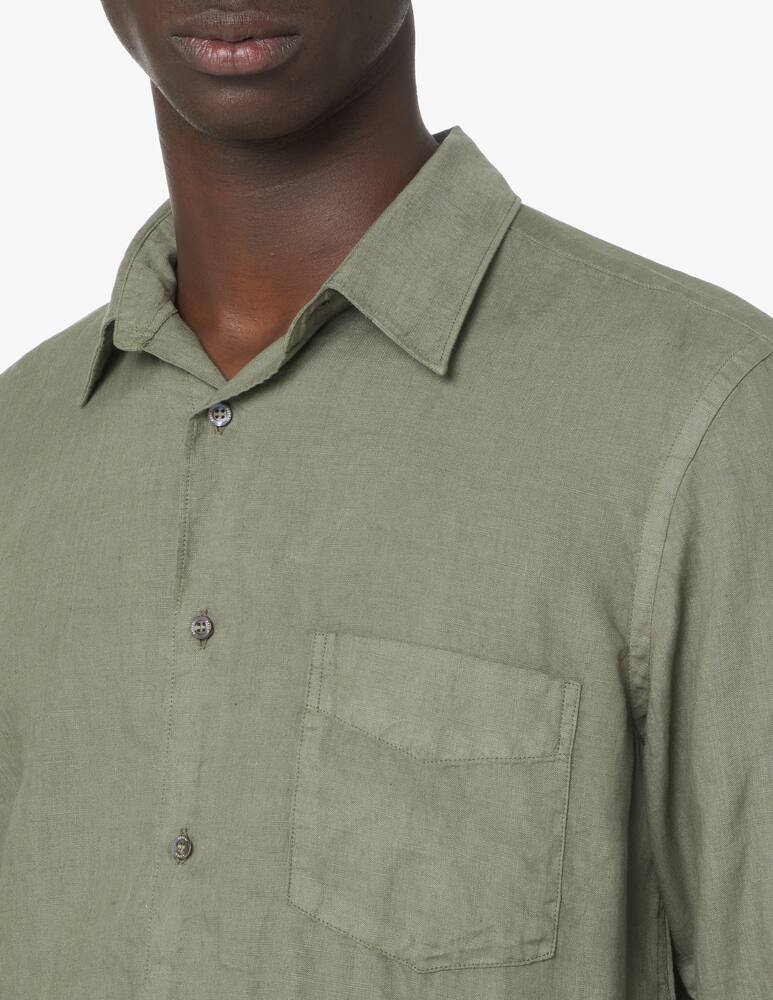 rinascente Aspesi Linen long sleeve shirt - green