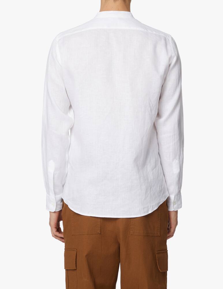 rinascente Aspesi Camicia manica lunga coreana lino - bianco