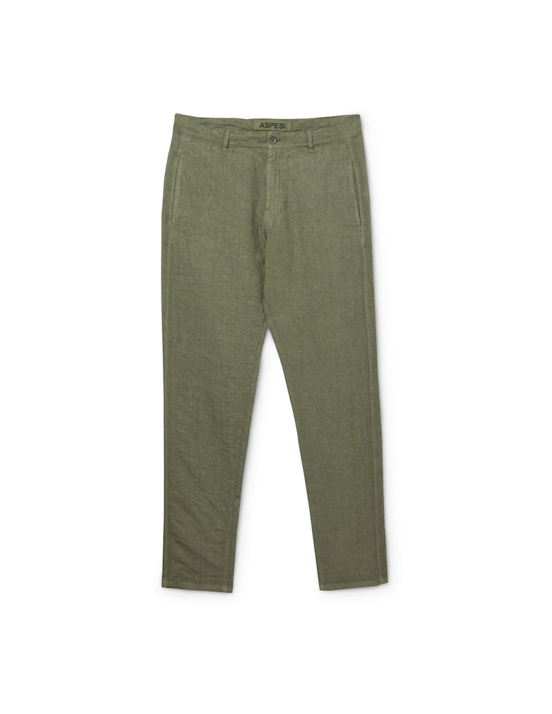 Aspesi Panama linen pant - green - picture 5 Aspesi Panama linen pant - green - picture 5