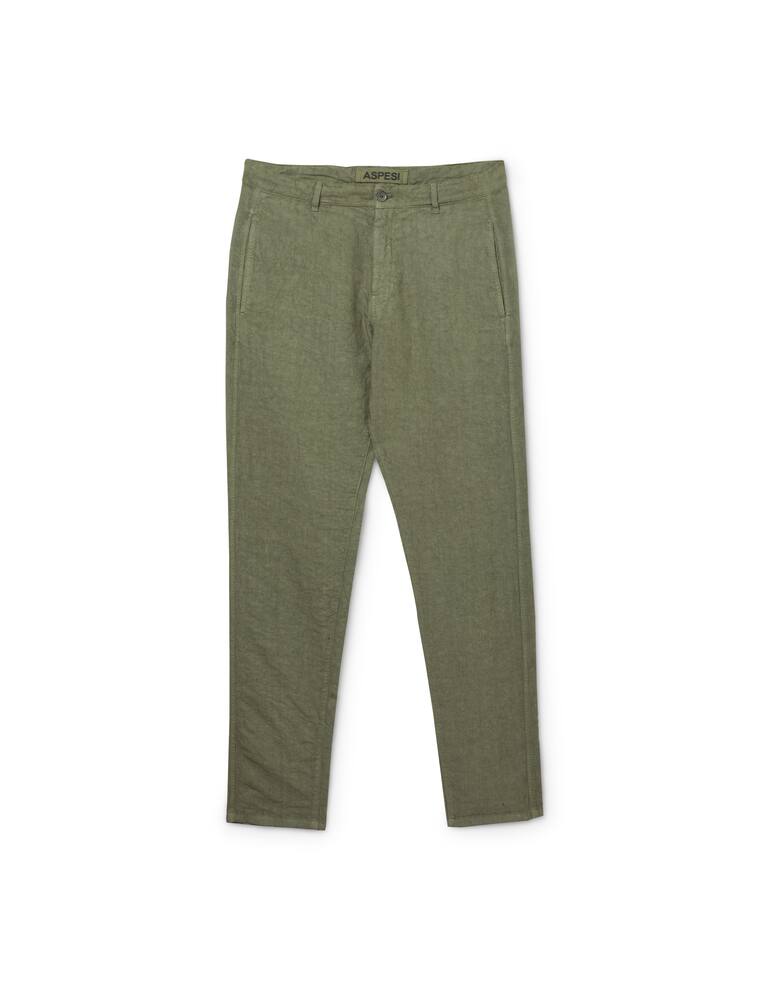rinascente Aspesi Panama linen pant - green