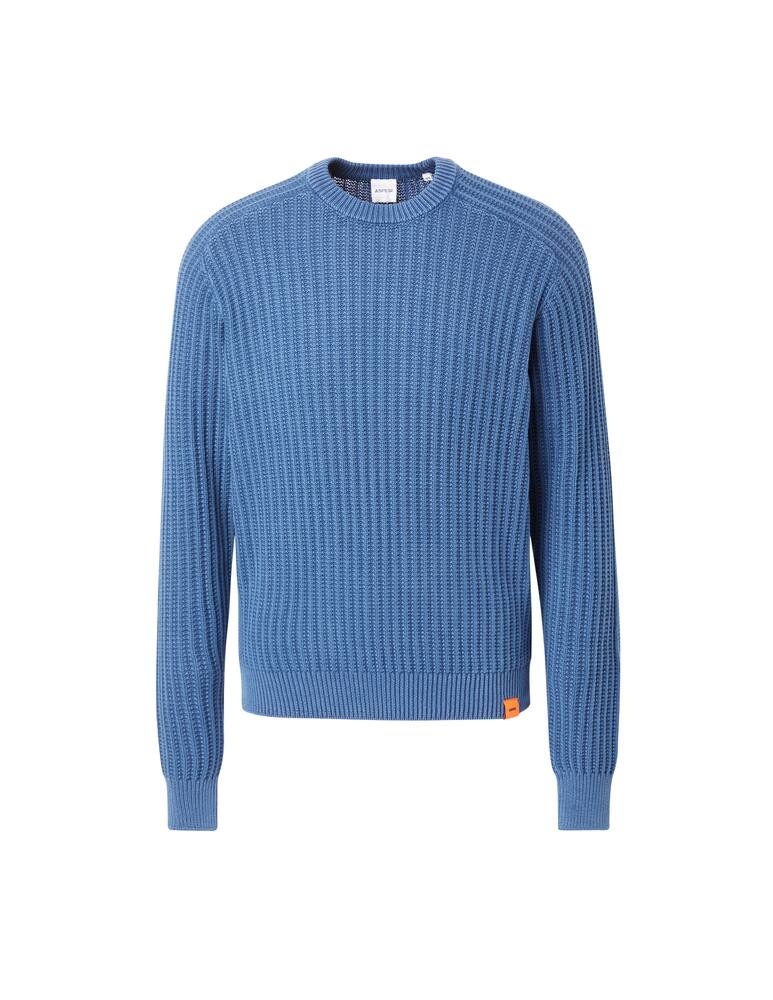 rinascente Aspesi M427 ribbed long sleeve sweater - blue