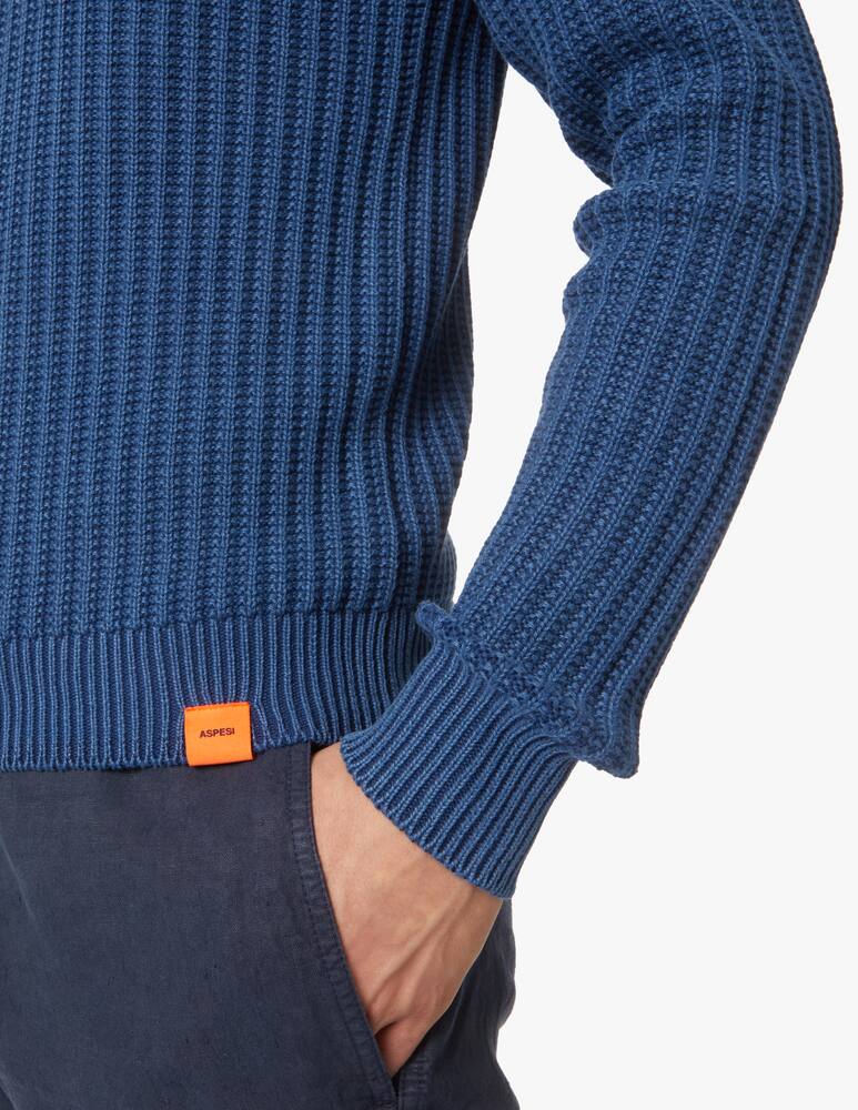 rinascente Aspesi M427 ribbed long sleeve sweater - blue