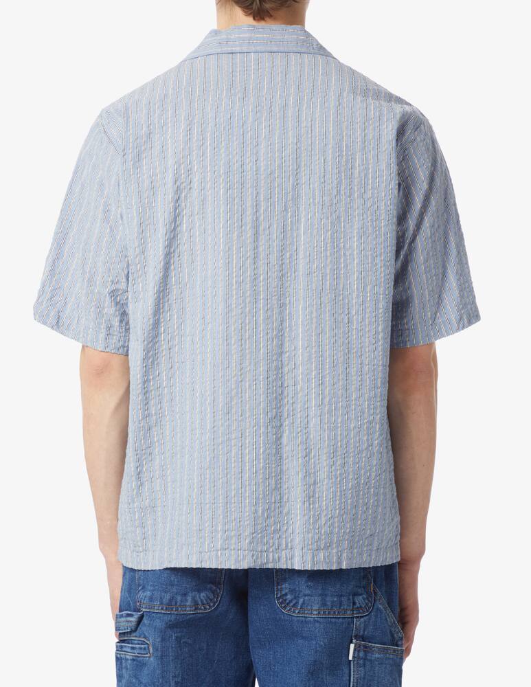 rinascente Aspesi Striped seersucker short sleeve shirt 