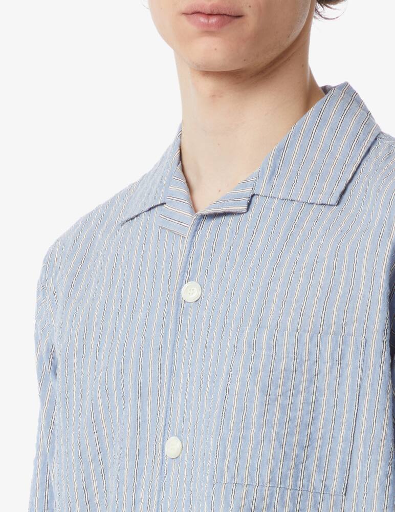 rinascente Aspesi Striped seersucker short sleeve shirt 