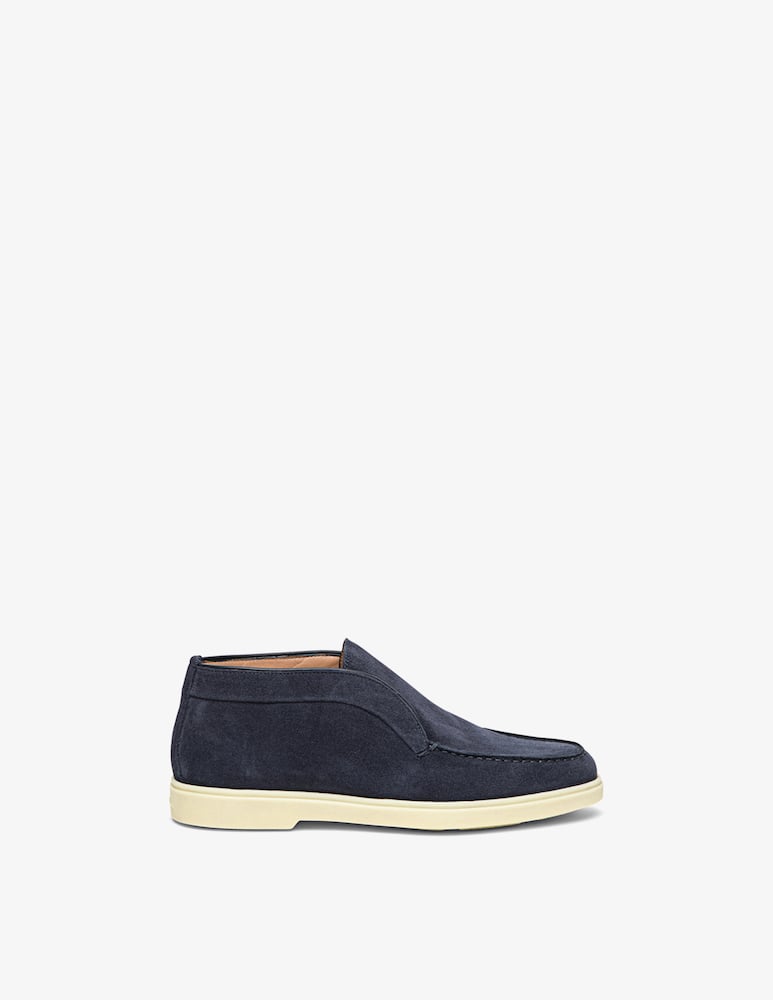 rinascente Santoni Desert stivaletto in suede blu