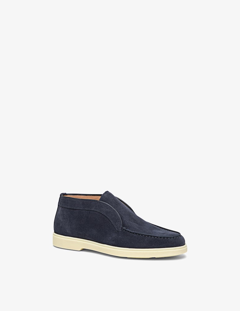 rinascente Santoni Desert stivaletto in suede blu