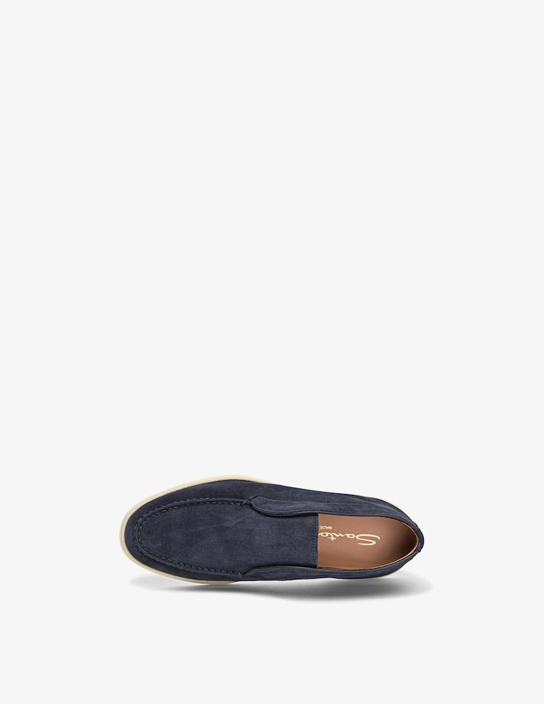 rinascente Santoni Desert stivaletto in suede blu