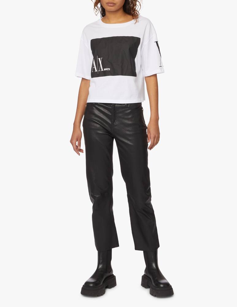 rinascente Armani Exchange Cotton crop t-shirt - white