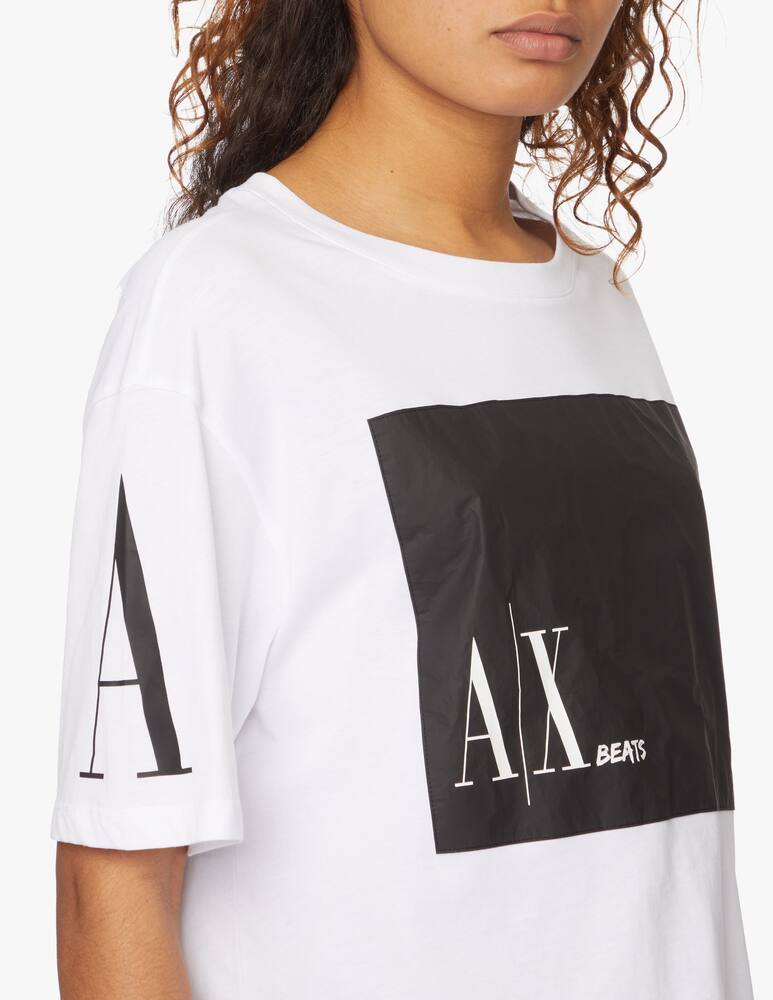 rinascente Armani Exchange Cotton crop t-shirt - white