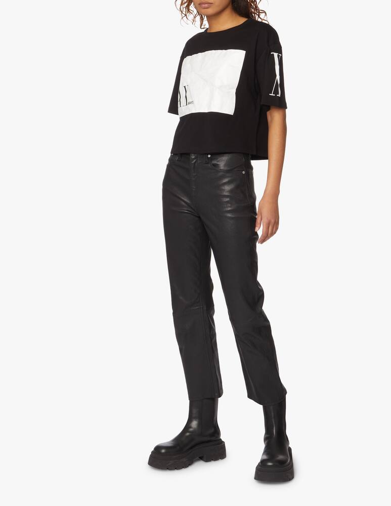 rinascente Armani Exchange Cotton crop t-shirt - black