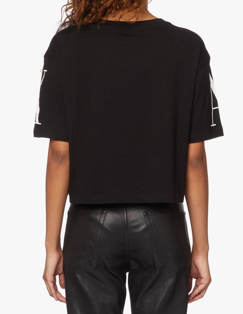 rinascente Armani Exchange Cotton crop t-shirt - black
