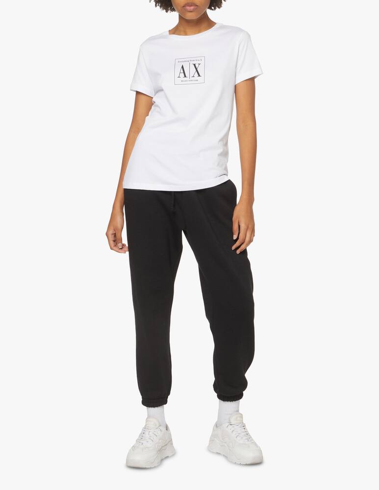 rinascente Armani Exchange T-shirt in cotone con logo - bianco