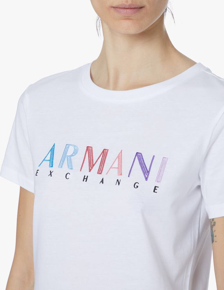 rinascente Armani Exchange Cotton t-shirt with logo - white