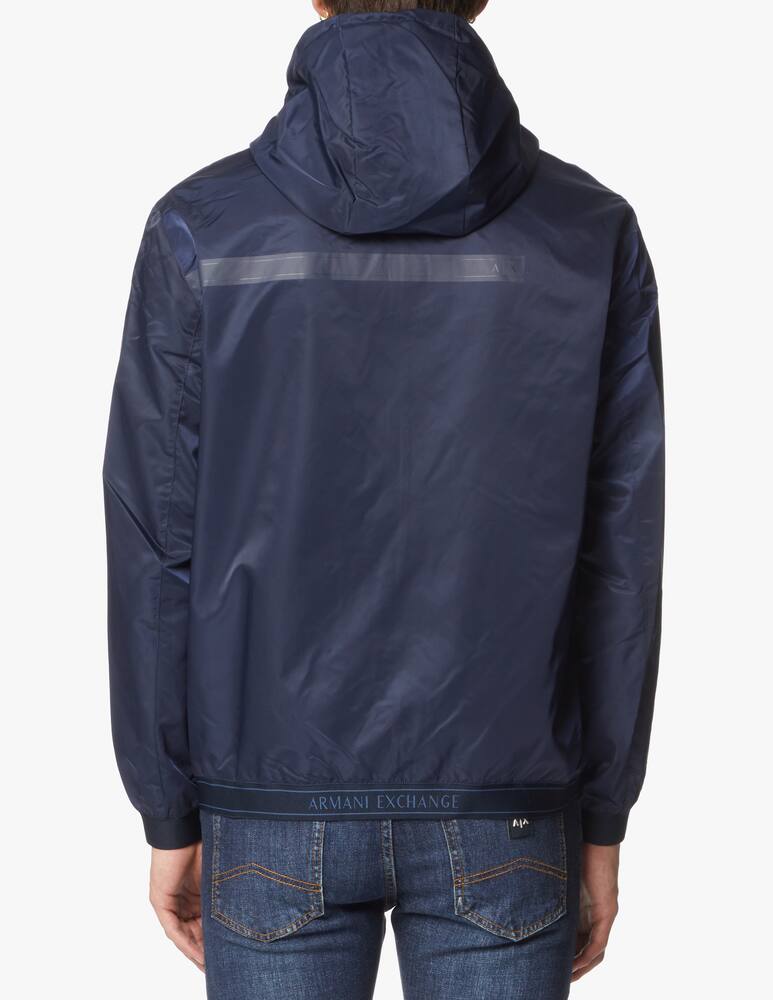 rinascente Armani Exchange Giacca con cappuccio nylon tape - blu